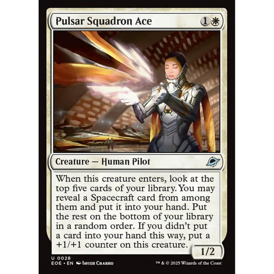 Pulsar Squadron Ace uncommon 28 Magic the Gathering Edge of Eternities