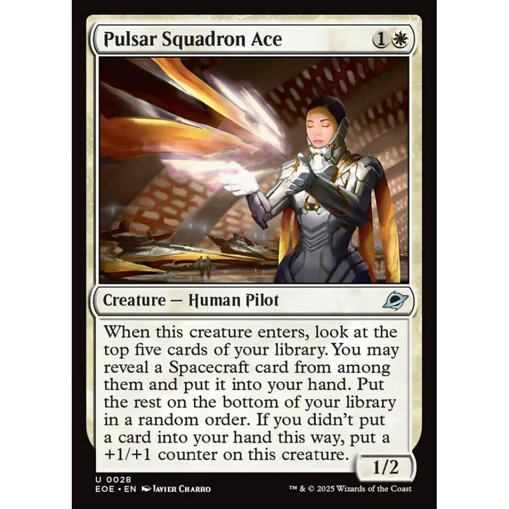 Pulsar Squadron Ace uncommon 28 Magic the Gathering Edge of Eternities