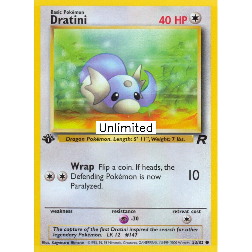 Dratini Common 53/82 Pokemon Card Game Team Rocket