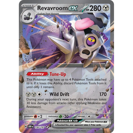 Revavroom ex Double Rare 156/197 Pokemon Card Game Obsidian Flames