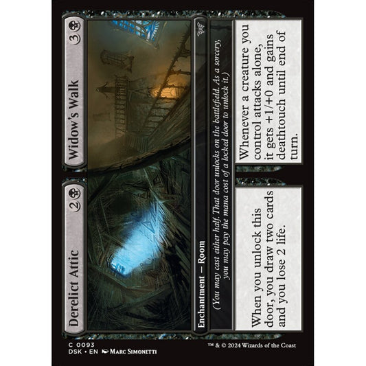 Derelict Attic // Widow's Walk, 93, common, Magic: The Gathering, Duskmourn: House of Horror