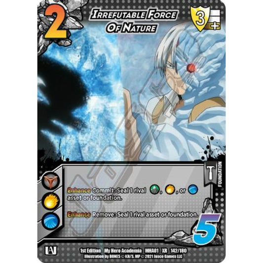 Irrefutable Force of Nature, 142/180, XR, UniVersus, MHA01 My Hero Academia