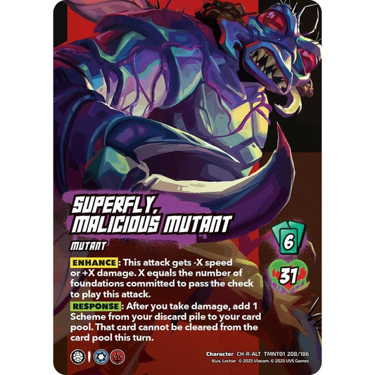 Superfly, Malicious Mutant 208/186 TMNT01 Universus Teenage Mutant Ninja Turtles Character CH-R-ALT