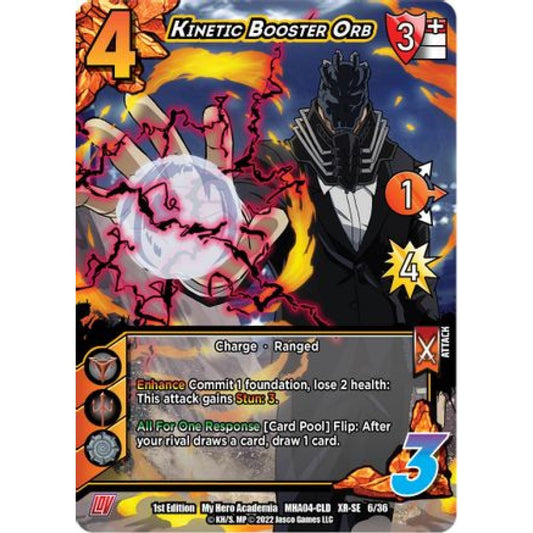 Kinetic Booster Orb, 6/36, XR-SE, UniVersus, MHA04 League of Villains