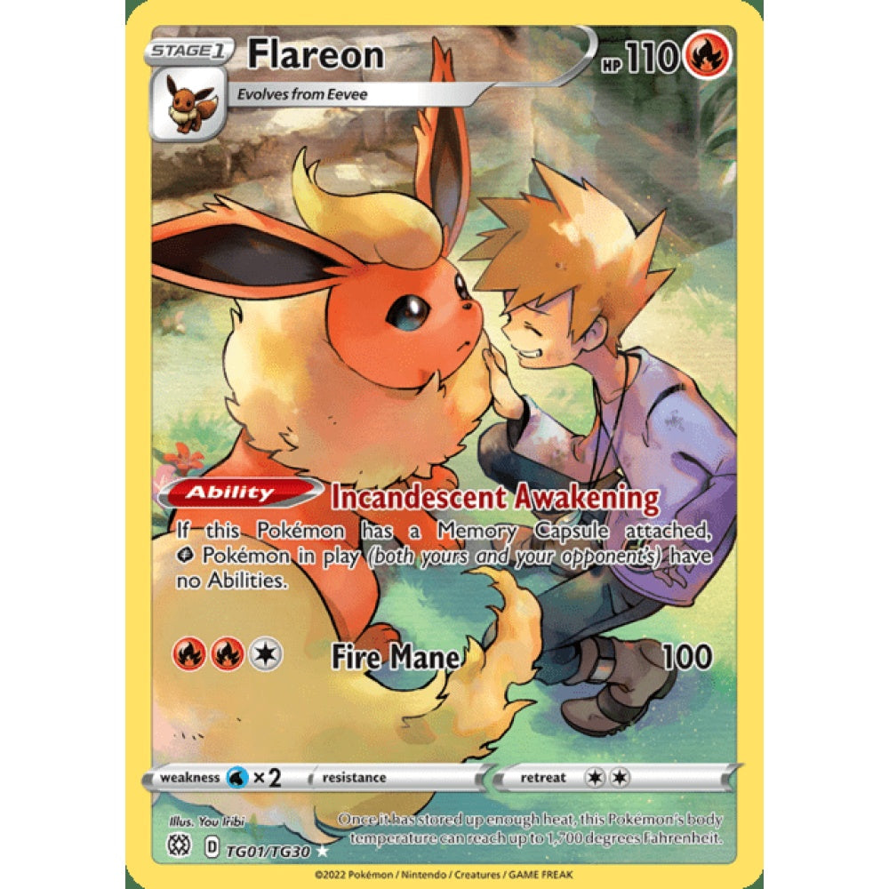 Flareon Illustration Rare TG1/TG30 Pokemon Card Game Brilliant Stars
