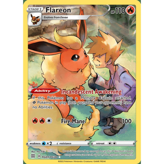Flareon Illustration Rare TG1/TG30 Pokemon Card Game Brilliant Stars