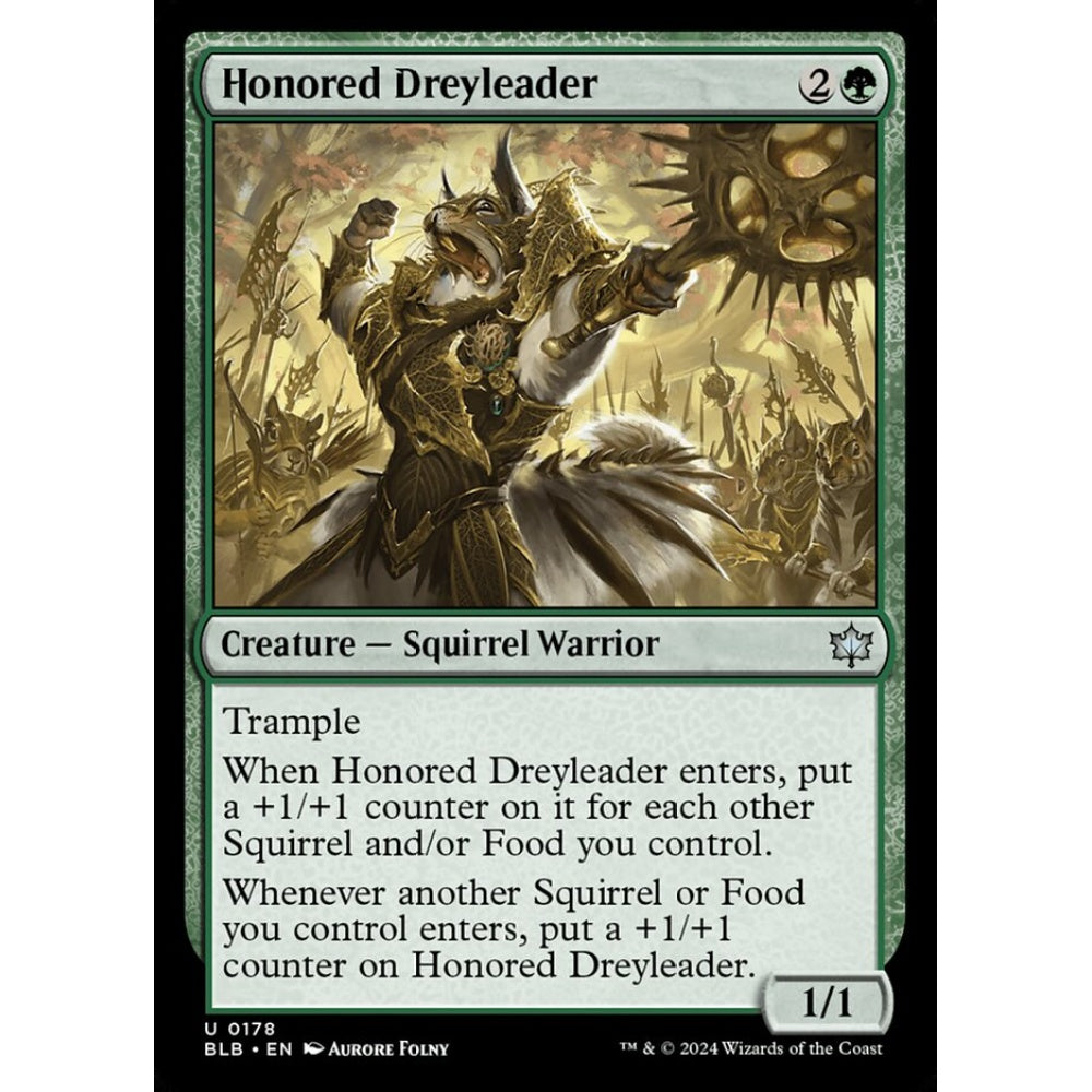Honored Dreyleader, 178, uncommon, Magic: The Gathering, Bloomburrow