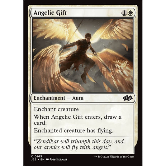 Angelic Gift, 165, common, Magic: The Gathering, Foundations Jumpstart