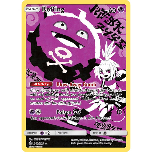 Koffing Rare Secret 243/236 Pokemon Card Game Cosmic Eclipse