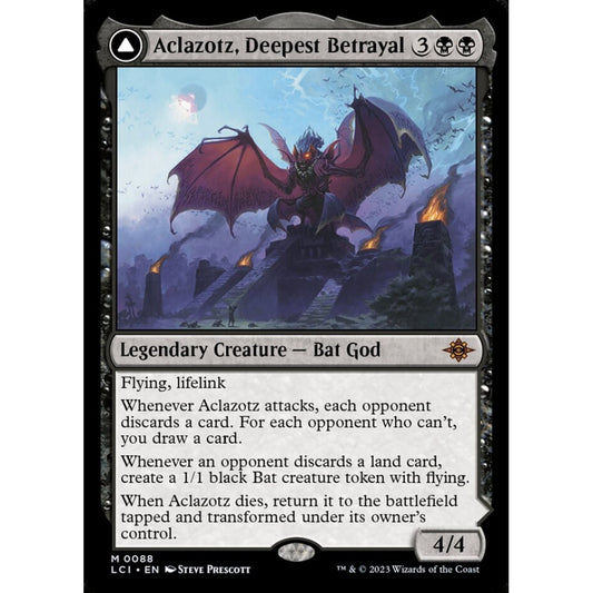 Aclazotz, Deepest Betrayal // Temple of the Dead mythic 88 Magic the Gathering The Lost Caverns of Ixalan