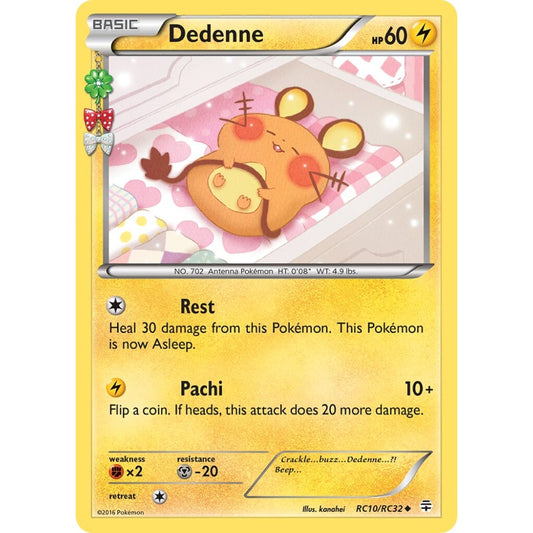 Dedenne Uncommon RC10/RC32 Pokemon Card Game Generations