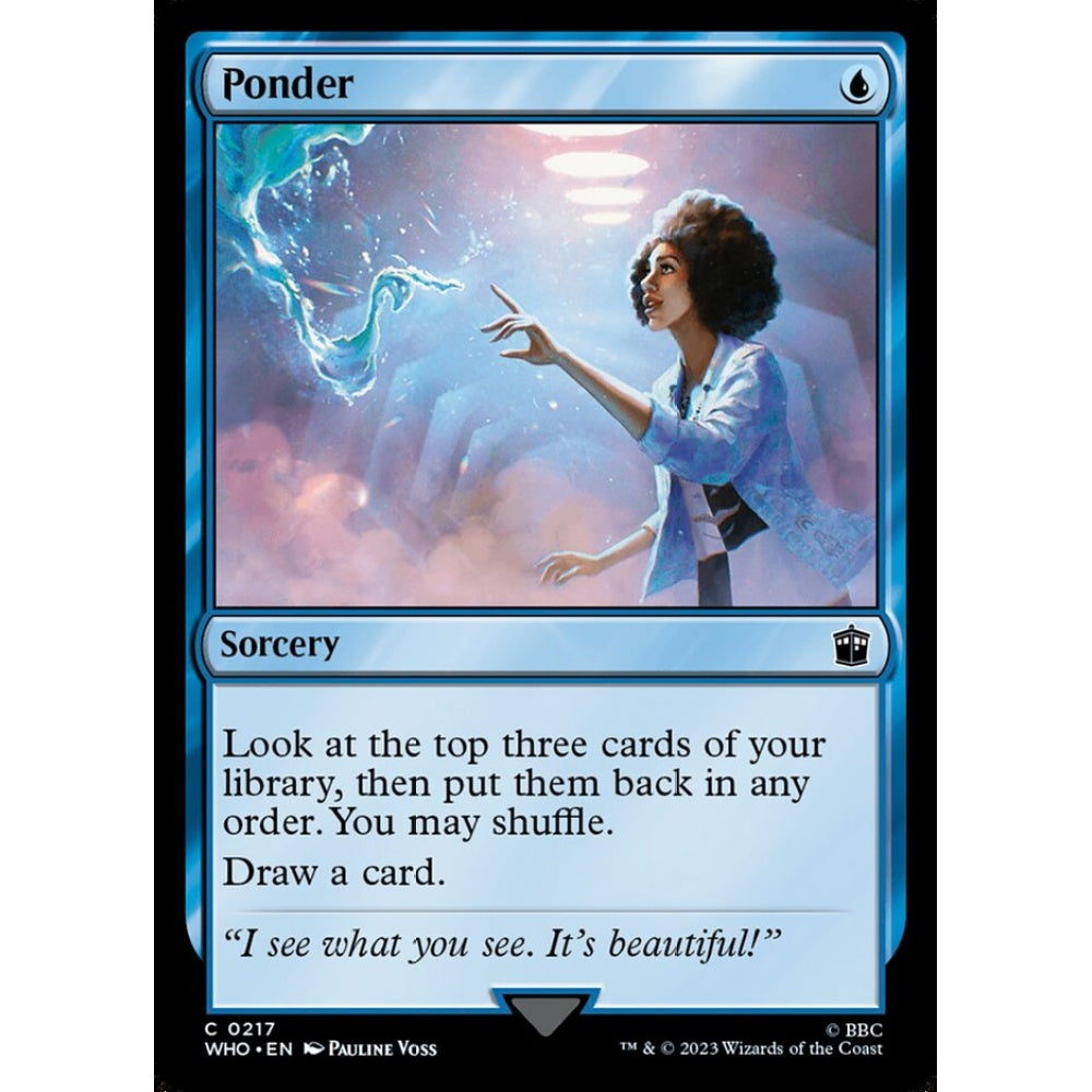 Ponder common 217 Magic the Gathering Doctor Who