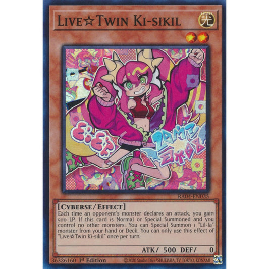 Live☆Twin Ki-sikil RA04-EN035 Super Super Rare Yu-Gi-Oh Quarter Century Stampede in Art
