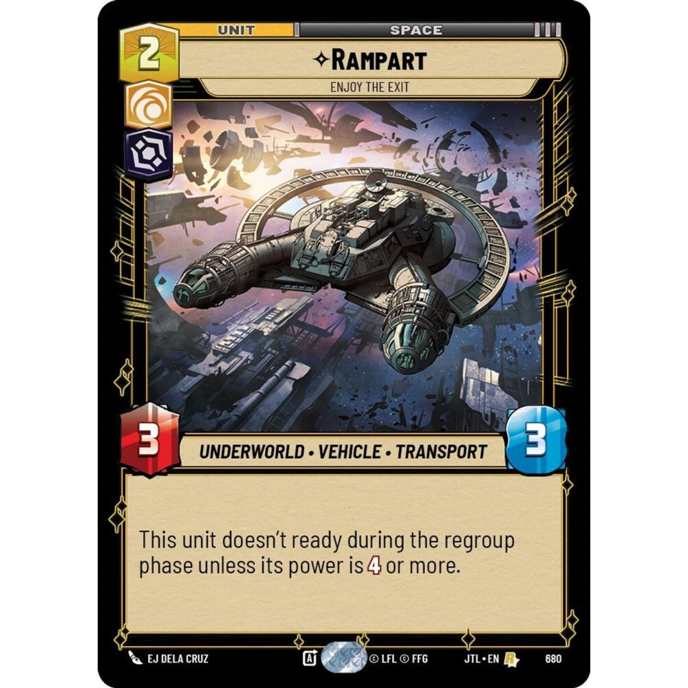Rampart, R, JTL 680) Foil, Star Wars Unlimited