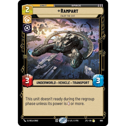 Rampart, R, JTL 680) Foil, Star Wars Unlimited