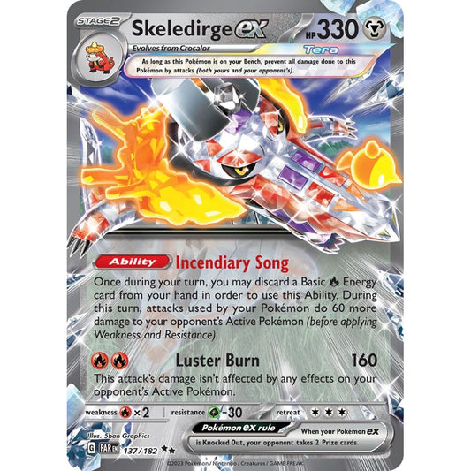 Skeledirge ex Double Rare 137/182 Pokemon Card Game Paradox Rift