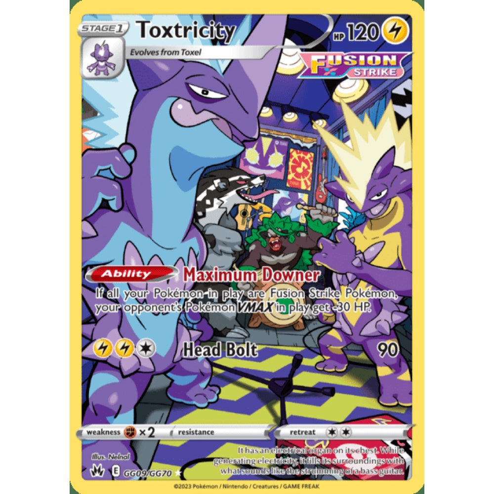 Toxtricity Illustration Rare GG9/GG70 Pokemon Card Game Crown Zenith