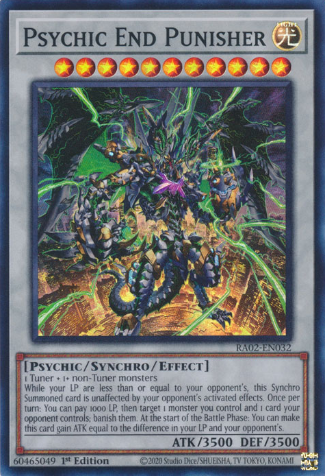 Psychic End Punisher MP23-EN086 Prismatic Prismatic Secret Rare Yu-Gi-Oh 25th Anniversary Tin: Dueling Heroes Mega Pack in Art