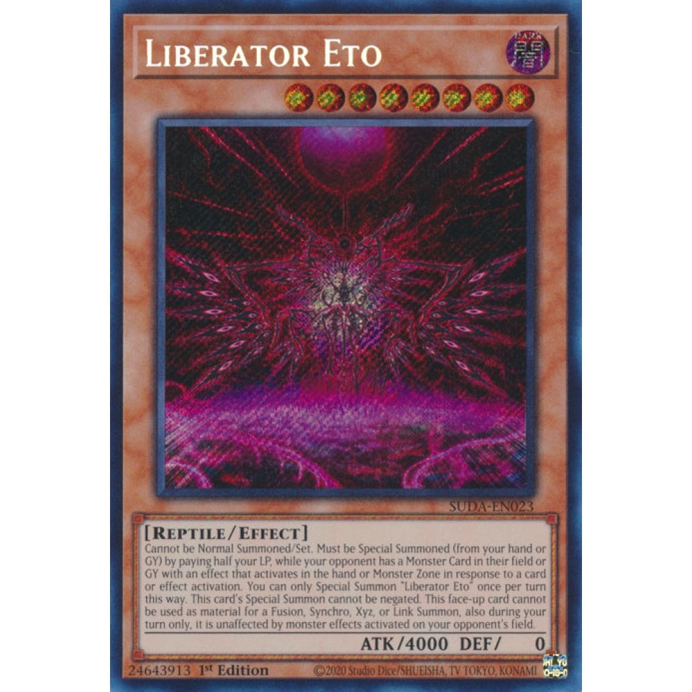Liberator Eto SUDA-EN023 Secret Secret Rare Yu-Gi-Oh Supreme Darkness in Art