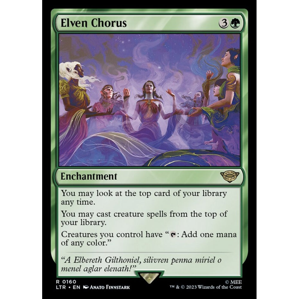 Elven Chorus, rare, 160, Magic the Gathering, The Lord of the Rings: Tales of Middle-earth
