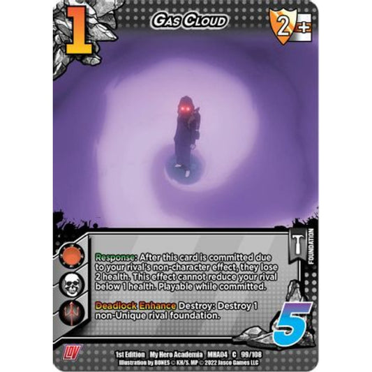 Gas Cloud, 099/108, C, UniVersus, MHA04 League of Villains