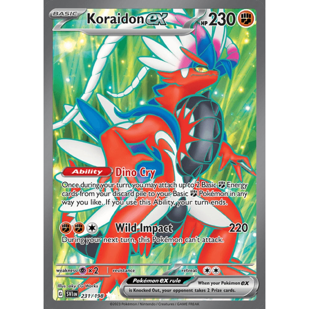 Koraidon ex Full Art 231/198 Pokemon Card Game Scarlet & Violet