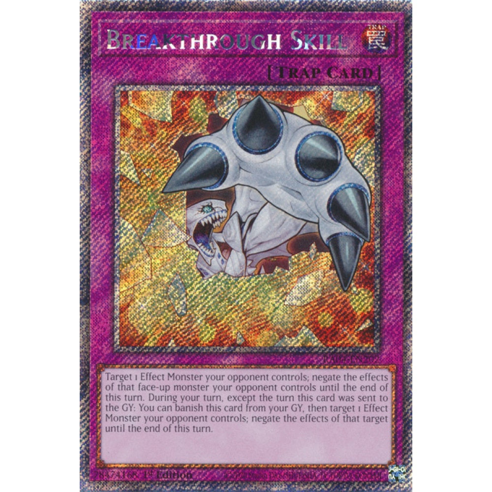 Breakthrough Skill RA04-EN202 QCR Quarter Century Secret Rare Yu-Gi-Oh Quarter Century Stampede in Art