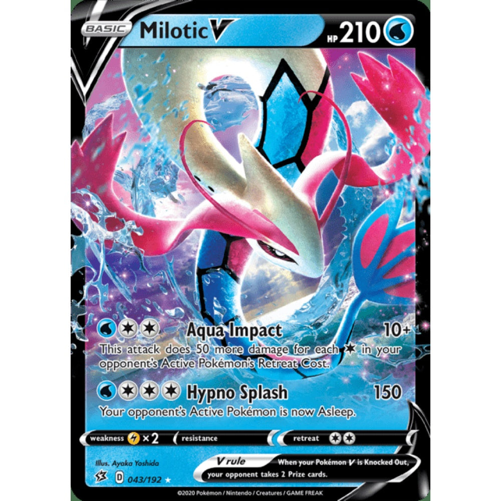 Milotic V Double Rare 043/192 Pokemon Card Game Rebel Clash