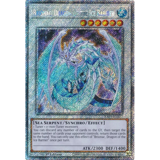 Brionac, Dragon of the Ice Barrier (Platinum Secret Rare) RA03-EN227 Platinum Rare Yu-Gi-Oh Quarter Century Bonanza