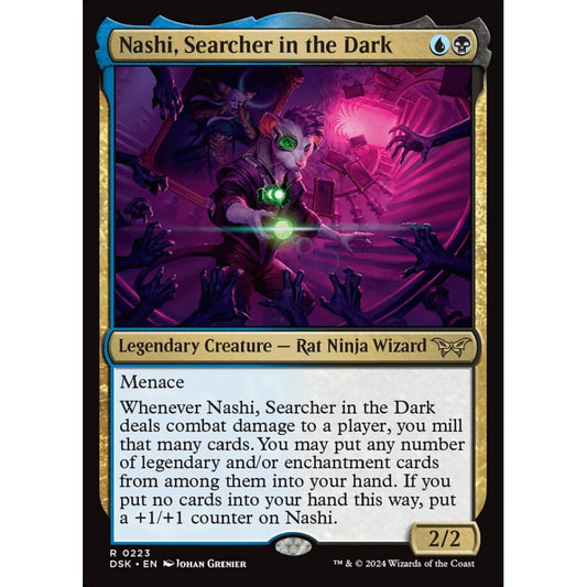 Nashi, Searcher in the Dark, 223, rare, Magic: The Gathering, Duskmourn: House of Horror