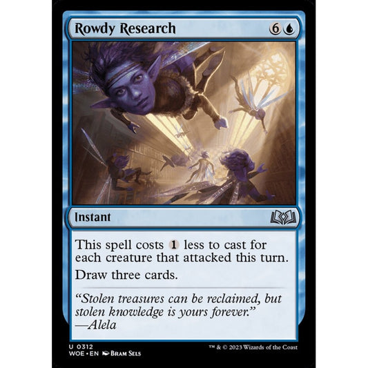 Rowdy Research, uncommon, 312, Magic the Gathering, Wilds of Eldraine