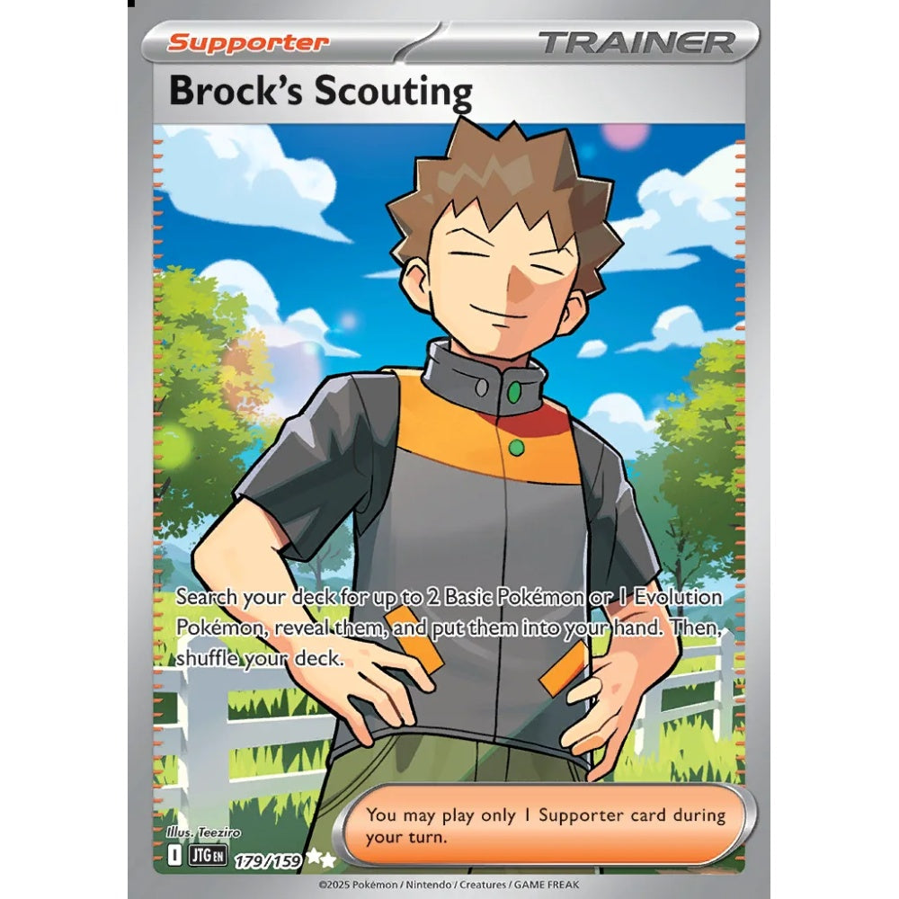 Brock's Scouting Ultra Rare 179/159 Pokemon Card Game Journey Together