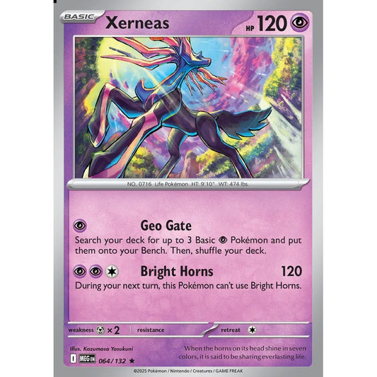 Xerneas Rare 064/132 Pokemon Card Game Mega Evolution