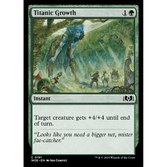 Titanic Growth, common, 191, Magic the Gathering, Wilds of Eldraine