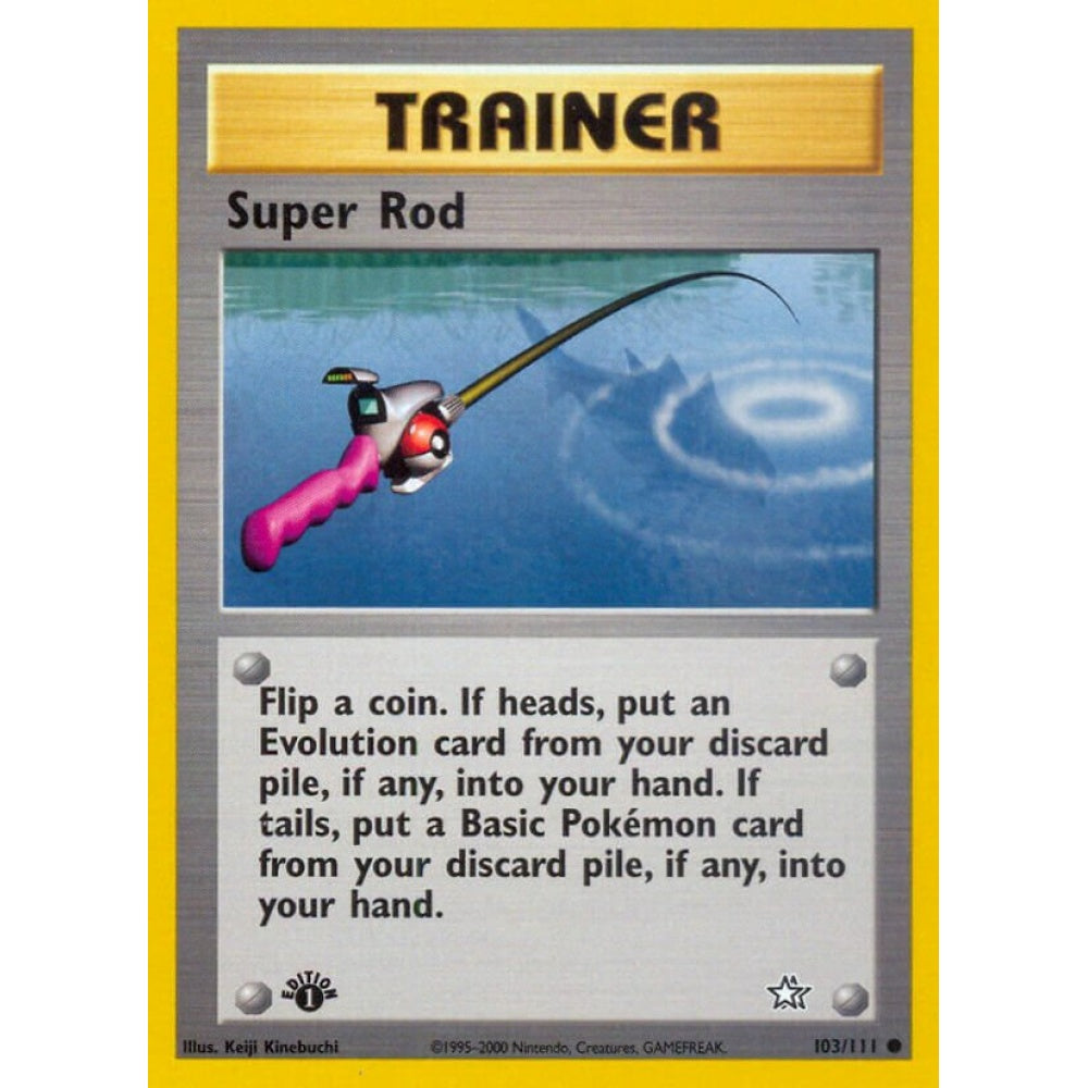 Super Rod Common 103/111 Pokemon Card Game Neo Genesis