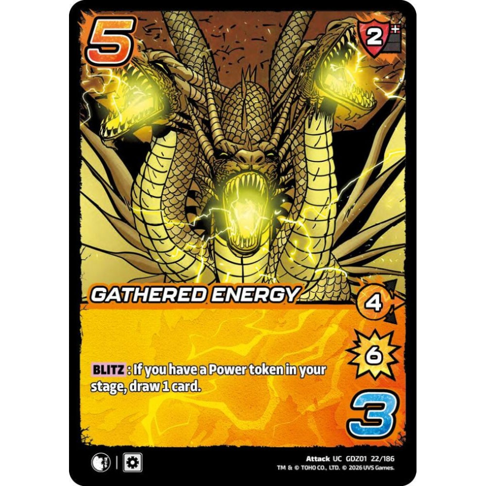 Gathered Energy GDZ01 22/186 GDZ01 Universus Godzilla: Reign of Kaiju Attack UC