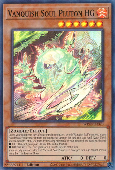 Vanquish Soul Pluton HG WISU-EN020 Super Super Rare Yu-Gi-Oh Wild Survivors in Art