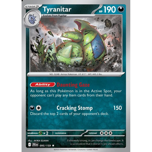 Tyranitar Rare 095/159 Pokemon Card Game Journey Together