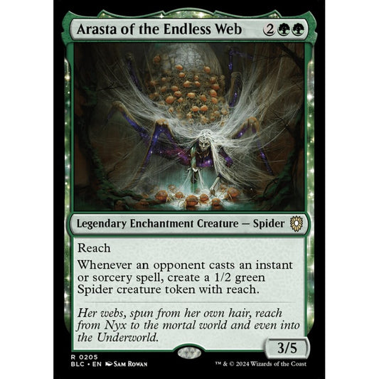 Arasta of the Endless Web, 205, rare, Magic: The Gathering, Bloomburrow