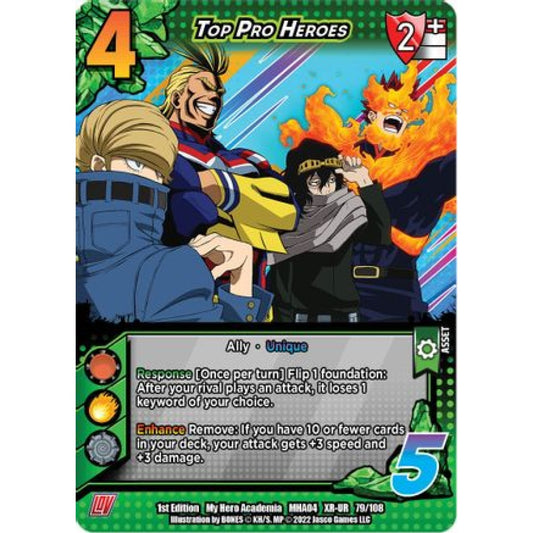 Top Pro Heroes, 079/108, XR-UR, UniVersus, MHA04 League of Villains