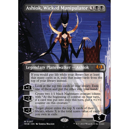 Ashiok, Wicked Manipulator, mythic, 297, Magic the Gathering, Wilds of Eldraine