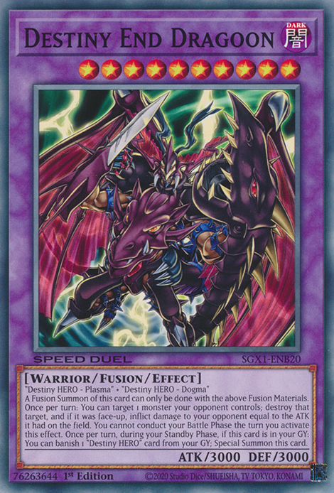 Destiny End Dragoon LODT-EN042 Ultimate Ultimate Rare Yu-Gi-Oh Light of Destruction in Art