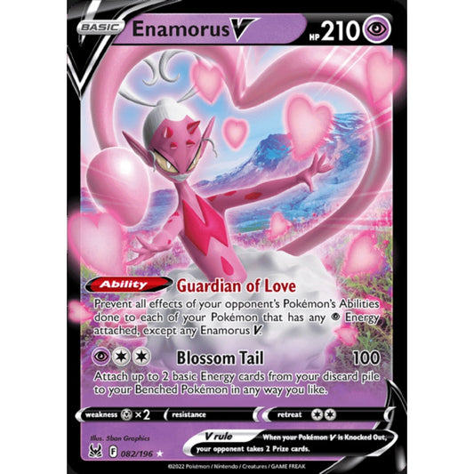 Enamorus V Double Rare 082/196 Pokemon Card Game Lost Origins