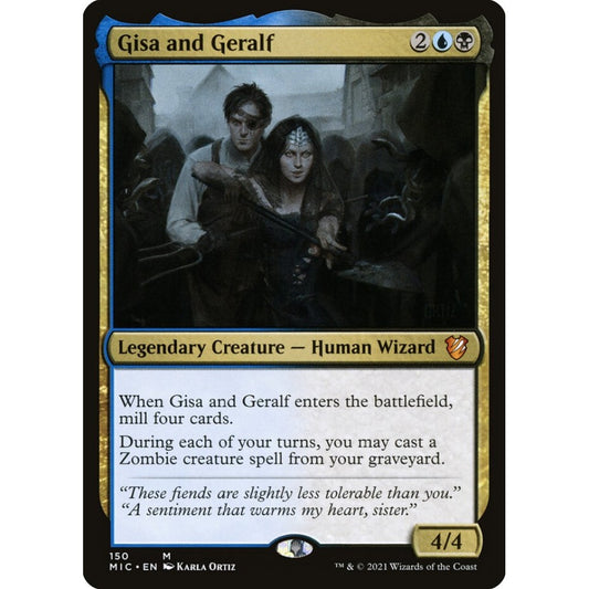 Gisa and Geralf mythic 150 Magic the Gathering Midnight Hunt Commander