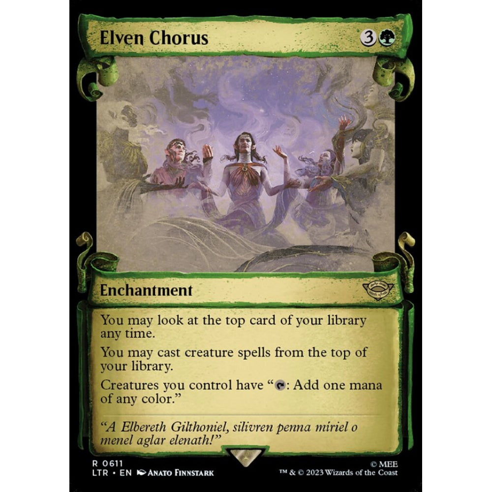 Elven Chorus, rare, 611, Magic the Gathering, The Lord of the Rings: Tales of Middle-earth