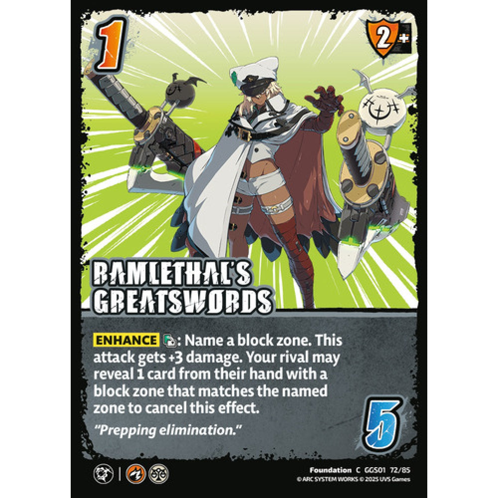 Ramlethal's Greatswords 72/85 Universus Card Game Guilty Gear -Strive- C Non-Foil