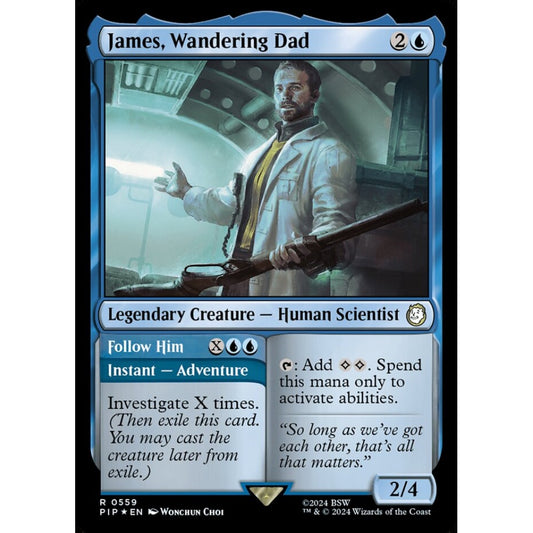 James, Wandering Dad // Follow Him rare 559 Magic the Gathering Fallout