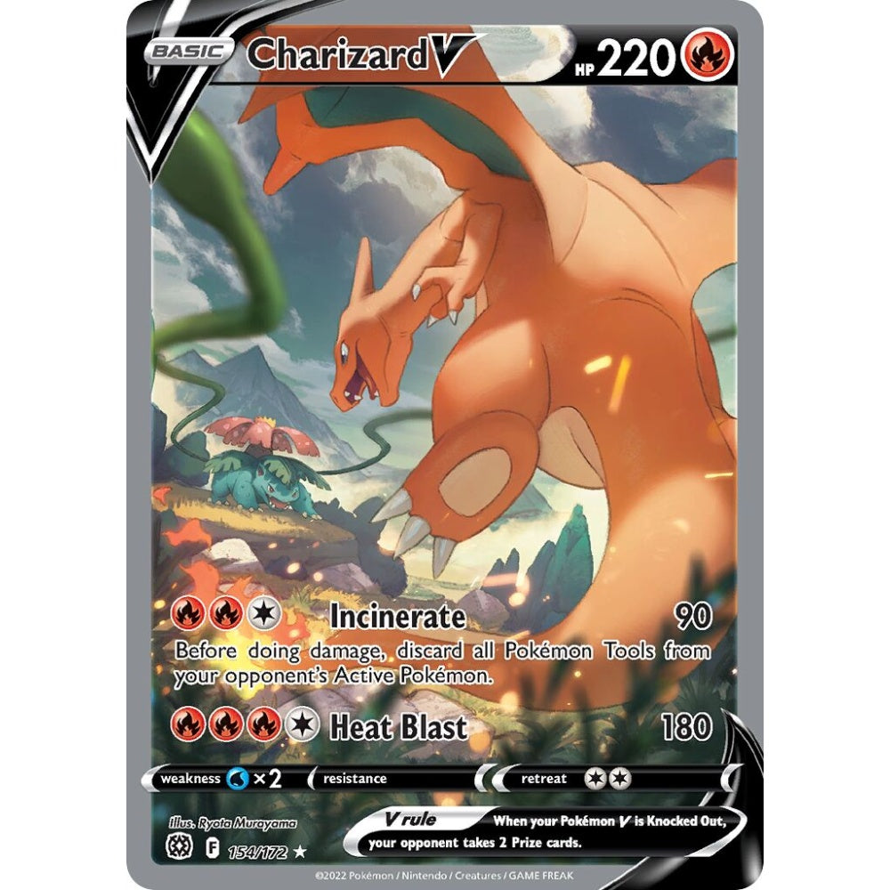 Charizard V Rare Ultra 154/172 Pokemon Card Game Brilliant Stars