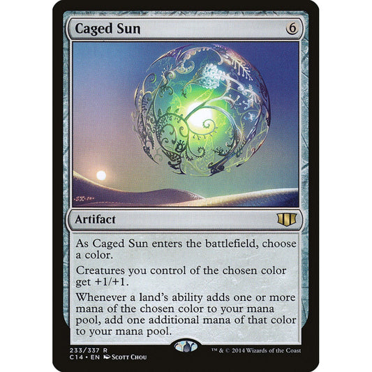 Caged Sun rare 233 Magic the Gathering Commander 2014