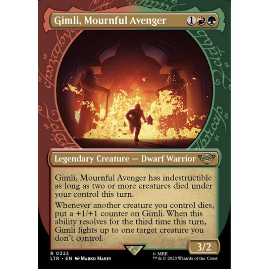 Gimli, Mournful Avenger, rare, 323, Magic the Gathering, The Lord of the Rings: Tales of Middle-earth